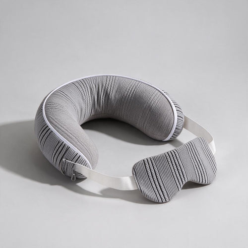 Travel Sleep System — the U-shaped neck pillow shown from the open side