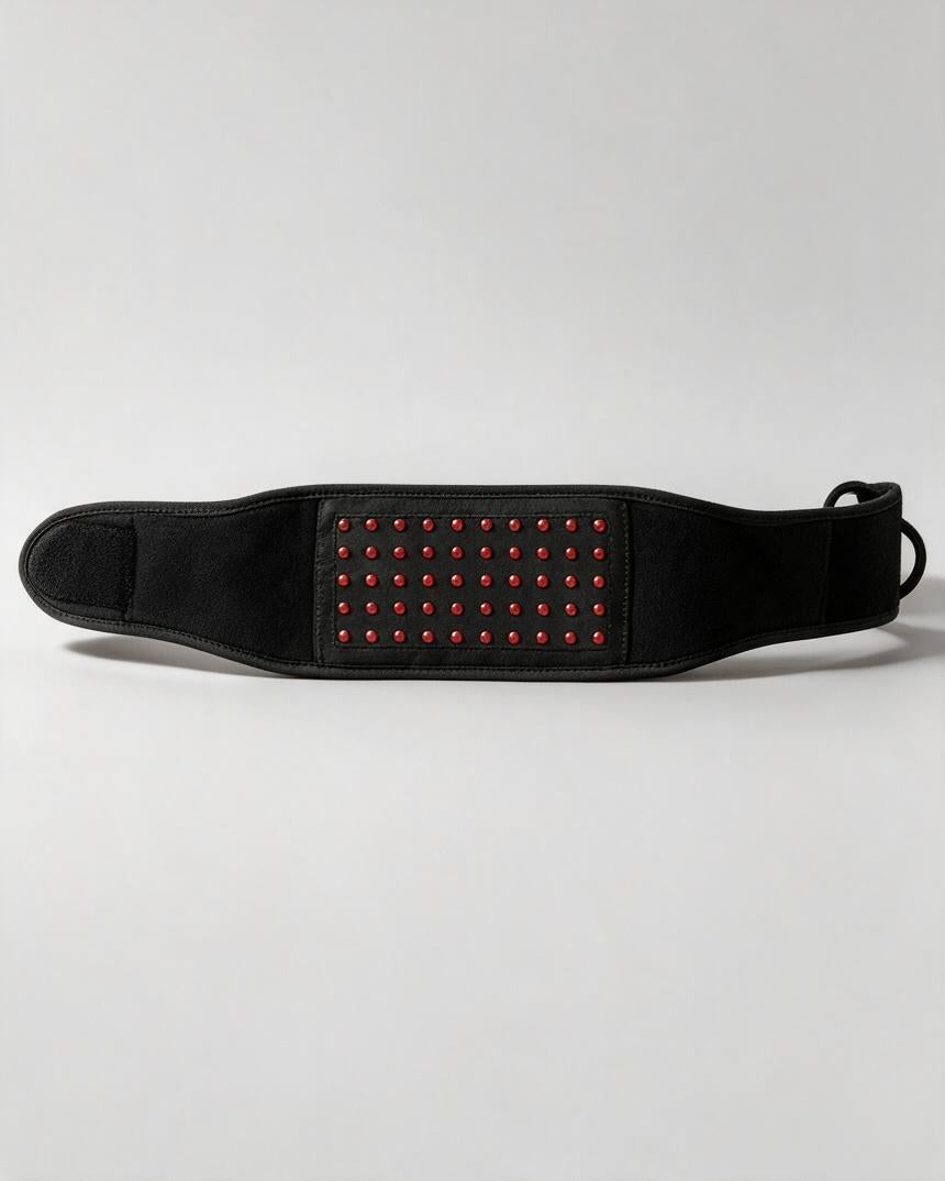 Halsten hips belt — front view of the black hip-waist belt