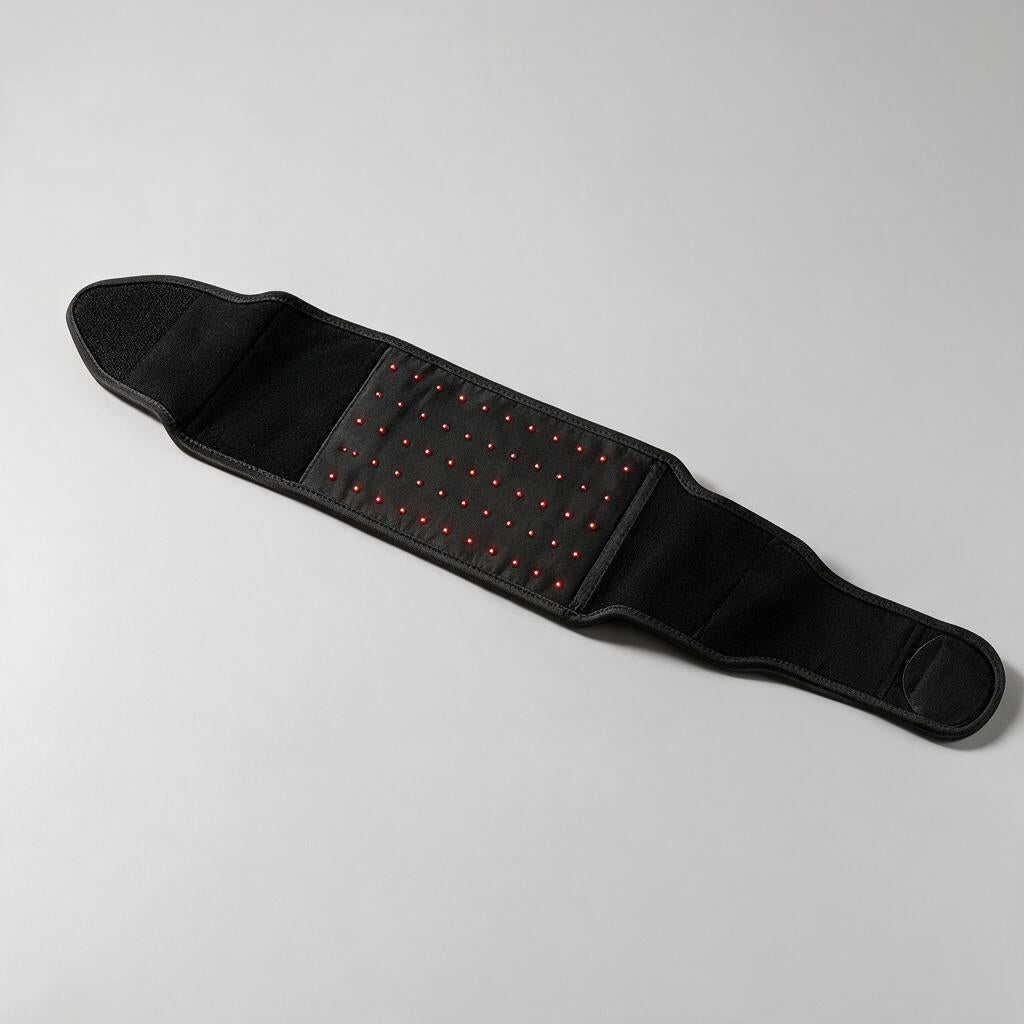 Halsten hips belt — black colourway, angled view