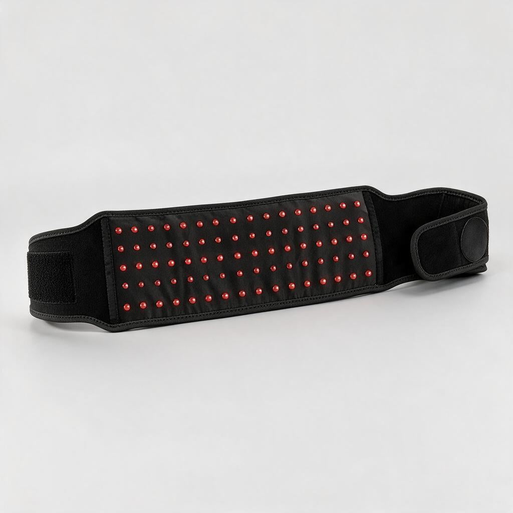 Halsten hips belt — black red-light and infrared hip-waist belt, studio hero shot