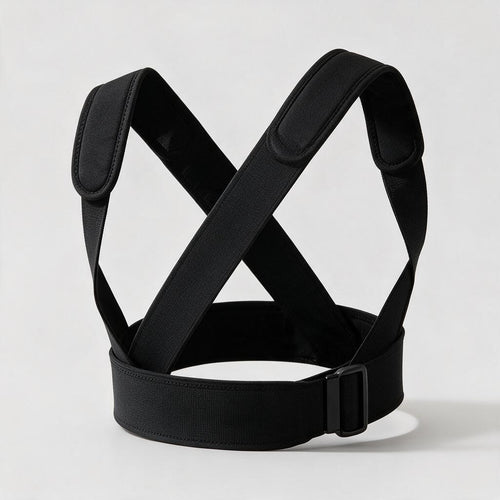 Instant Posture Corrector — black posture support brace, studio hero shot